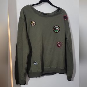 Sanctuary camping sweatshirt EUC